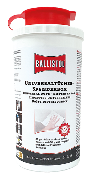 Ballistol Tücherbox mit 130 Tüchern