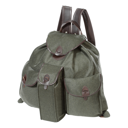 Loden Rucksack lautlos ohne Metall mit drei Außentaschen