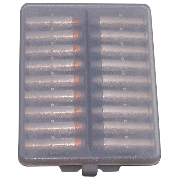 MTM Patronenbox mit Klappdeckel W18-38-41 grau transparent