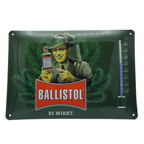 Ballistol Schild mit Thermometer
