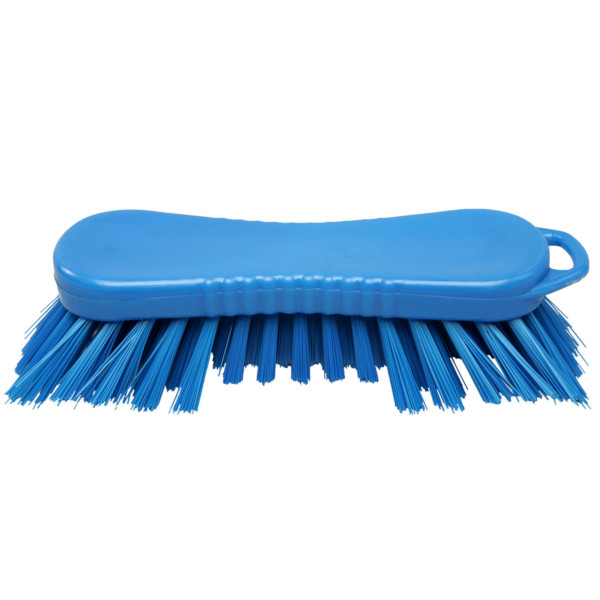 Waschbürste mit Bart aus Kunststoff in blau