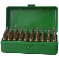 MTM Patronenbox RSLD-50-10 mit Klappdeckel – 50 Patronen Grün