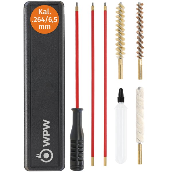 WPW Waffenreinigungsset für Büchsen mit Öltube für Kal. 6,5 mm mit 1/8"-Gewinde