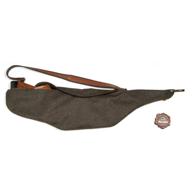 AKAH Pirsch Langwaffenfutteral aus Loden 120 cm Braun
