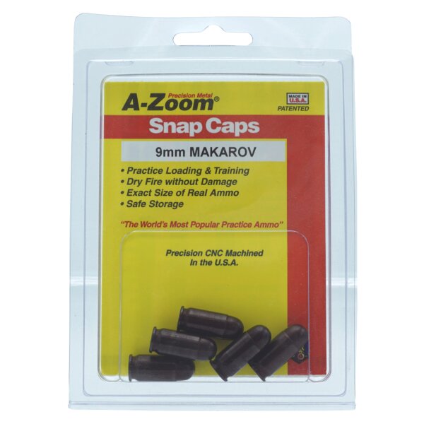 A-Zoom eloxierte Aluminium Pufferpatrone Kal. 9 mm Makarov (5er-Packung)