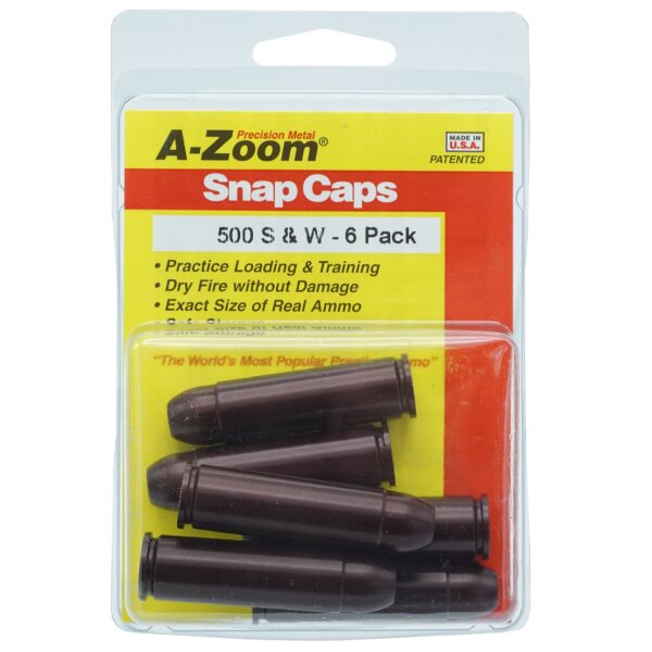 A-Zoom eloxierte Aluminium Pufferpatrone Kal. .500 S&W (6er Packung)