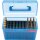MTM Patronenbox H50-RS-24 mit Klappdeckel – 50 Patronen Blau-transparent