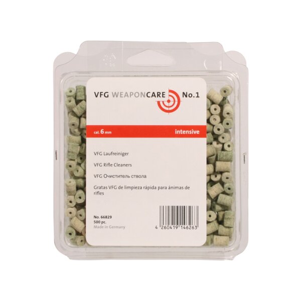 VFG Filzlaufreiniger Superintensiv – Kaliber 6 mm – 500 Stück (Box)