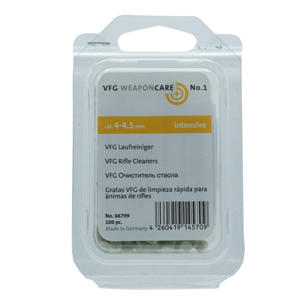 VFG Filzlaufreiniger Superintensiv – Kaliber 4-4,5 mm – 100 Stück (Box)