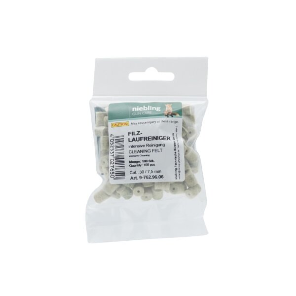 Niebling Filzlaufreiniger Intensiv – Kaliber .30 / 7,5 mm – 100 Stück