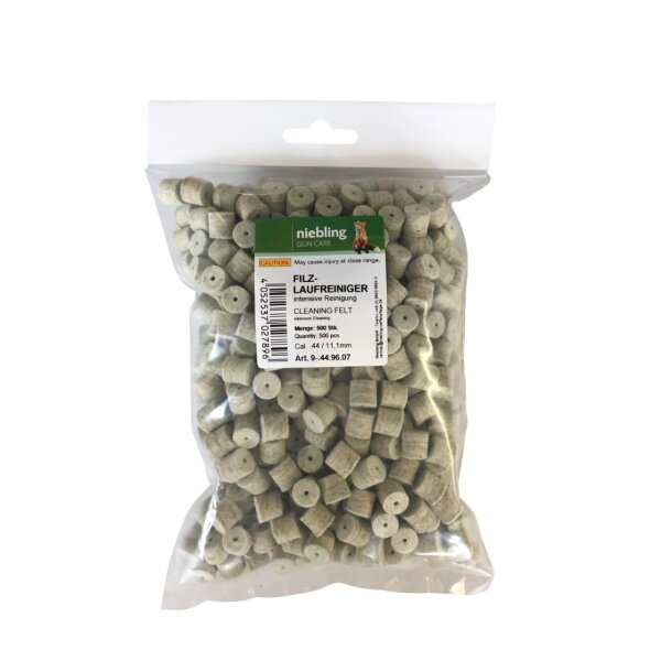 Niebling Filzlaufreiniger Intensiv – Kaliber .354 / 9 mm – 500 Stück