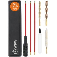 WPW Waffenreinigungsset für Büchsen mit Öltube für Kal. 6 mm mit 1/8"-Gewinde