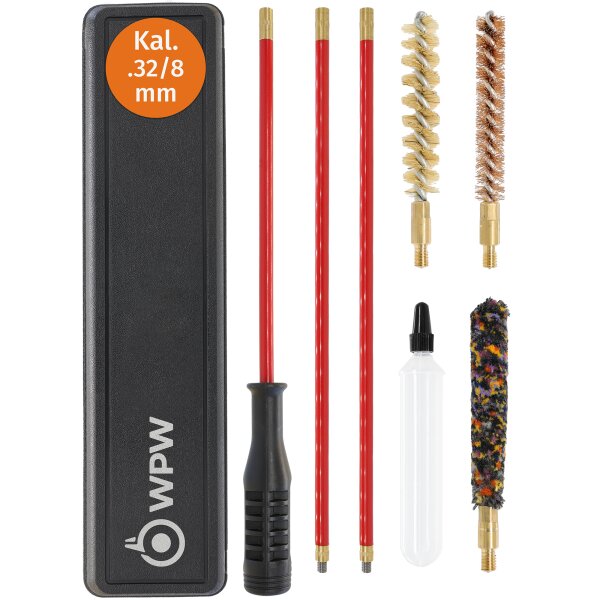 WPW Büchsen-Reinigungsset mit Öltube Kal. 8 mm mit M5-Gewinde