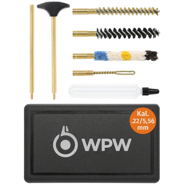 WPW Waffenreinigungsset für Kurzwaffen Kal. .22 / 5,56 mm mit 1/8"-Gewinde