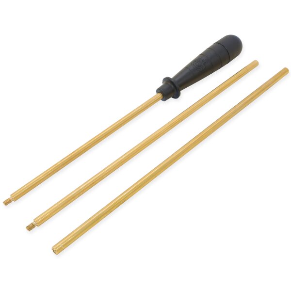 Eyselein Putzstock aus Messing Langwaffe 3-tlg Ø 7 mm mit Kunststoffgriff und 740 mm Wischlänge