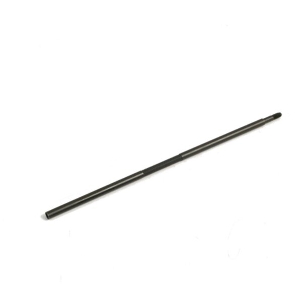 Niebling Stab aus brüniertem Stahl mit Rändelung Ø 5 mm mit M4-Innengewinde mit EFH (175 mm lang)
