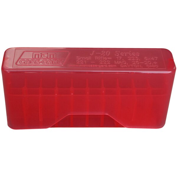 MTM Patronenbox J-20-XS-29 mit Stülpdeckel – 20 Patronen Rot