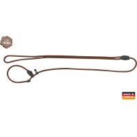 AKAH Moxon-Führleine mit Zugstopp – Stahlblau-Orange