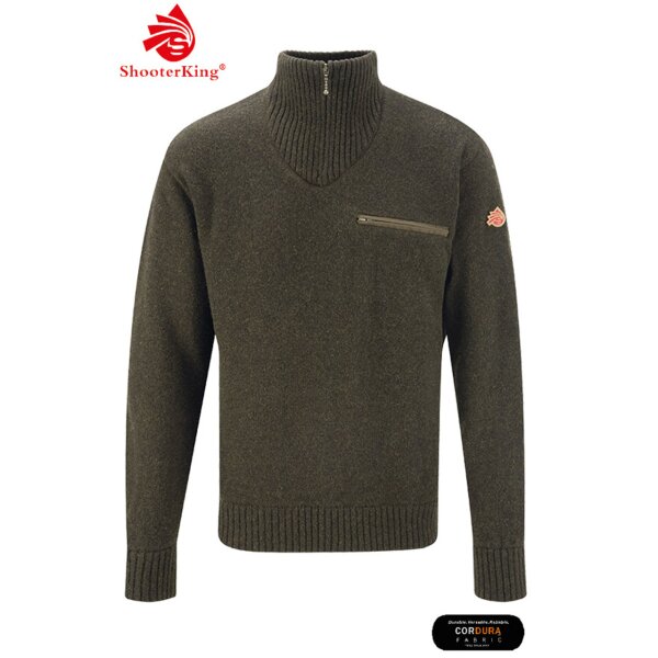 SHOOTERKING Troyer Pullover aus Wolle für Herren in grün - Größe S/48