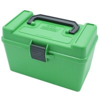 MTM Patronenbox H50-R-MAG mit Klappdeckel – 50 Patronen in 2 Farben