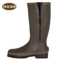 Tracker Comfort Gummistiefel aus Kautschuk mit Neoprenfutter & Reißverschluss Farbe braun - Größe 42