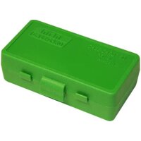 MTM Patronenbox P50-38-10 mit Klappdeckel – 50 Patronen Grün