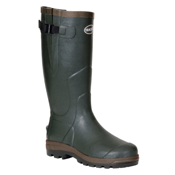Tracker Gummistiefel aus Kautschuk mit Neoprenfutter & Vario-Falte Farbe oliv