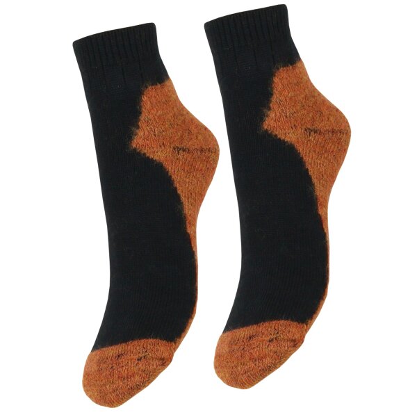 House of Hunting Bio-Merinosocke kurz orange/schwarz Größe 44-46