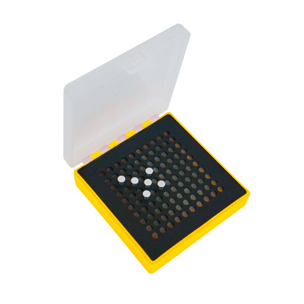 WPW Patronenbox für Kaliber .22 mit Klappdeckel – 100 Patronen in 6 Farben