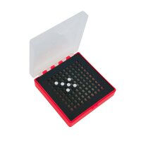 WPW Patronenbox für Kaliber .22 mit Klappdeckel – 100 Patronen Rot-transparent