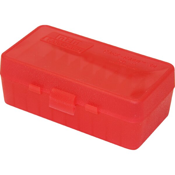 MTM Patronenbox P50-44 mit Klappdeckel – 50 Patronen in 4 Farben
