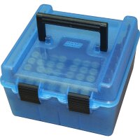 MTM Patronenbox R-100-MAG mit Klappdeckel – 100 Patronen in 2 Farben
