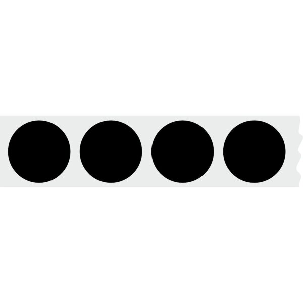 WPW Schusspflaster ⌀25 mm – 500 Stück – Schwarz