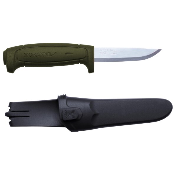 Morakniv Basic 511 Messer aus Carbonstahl mit Kunststoffscheide – verschiedene Farben