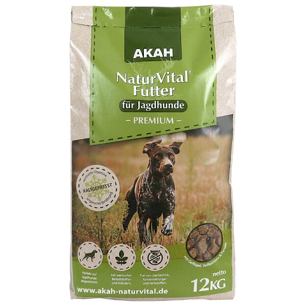 AKAH Premium NaturVital Alleinfutter für Hunde – 12 kg