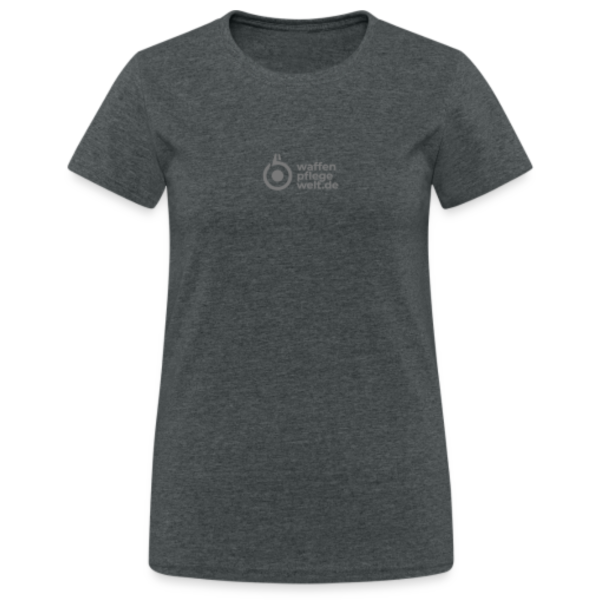 WPW Damen Shirt mit Waffenpflegewelt Aufschrift grau meliert - M