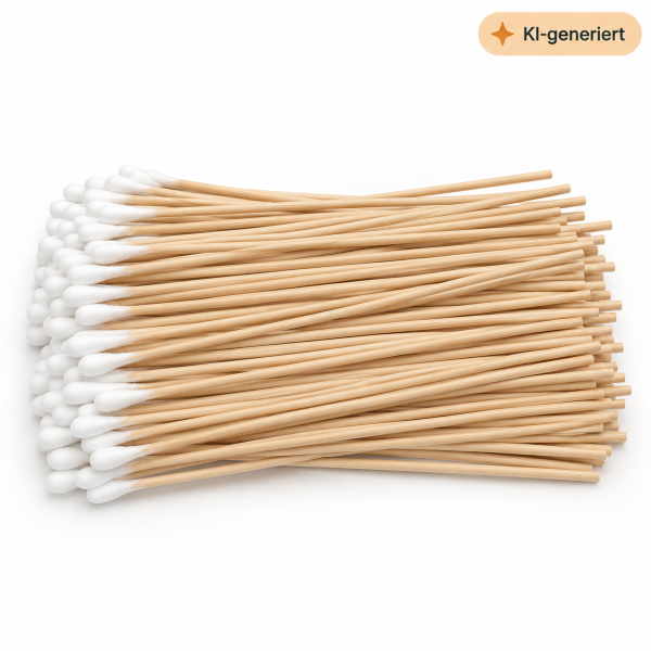 WPW Wattestäbchen mit Holzstiel - 15 cm lang