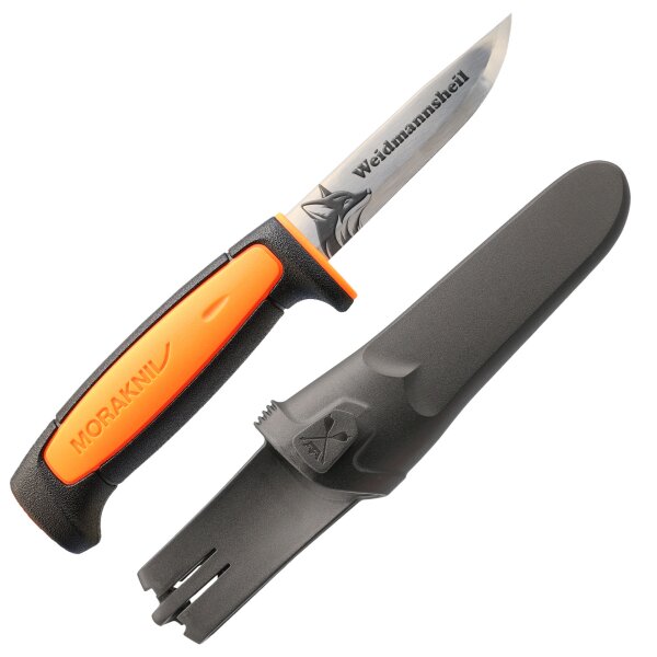 Morakniv Basic 511 Jagdmesser mit Gravur Fuchs / Weidmannsheil