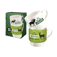 GILDE stapelbare Porzellantassen – 2er-Pack