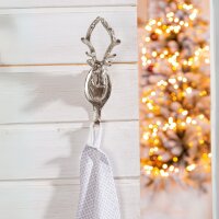 GILDE Aluminium-Garderobenhaken mit Hirschmotiv –...