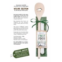GILDE Holz-Kochlöffel Wildschwein mit 50 g Salz