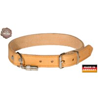 AKAH genietetes Hundehalsband aus Fahlleder – 30 cm...
