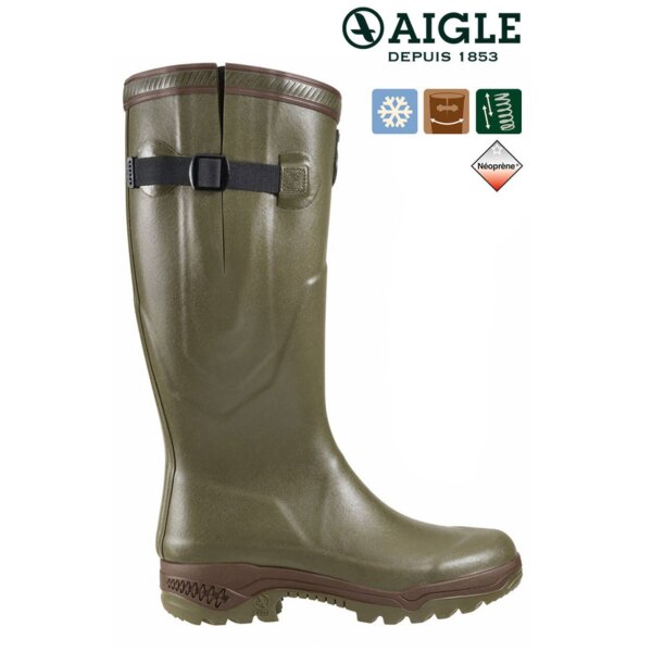 AIGLE Parcours 2 Iso Gummistiefel in khaki - Kälteschutz bis -20 Grad