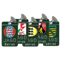 AKAH Autoschild Jagdbetrieb mit Länderwappen –...
