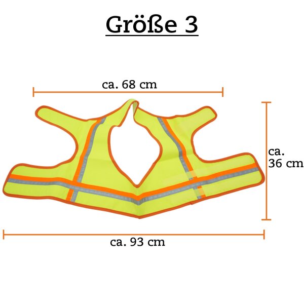 AKAH Reflektorweste für Hunde – Größe 3 für Stöber und kleine Vorstehhunde – Hals 48–60 cm – Brust 60–80 cm