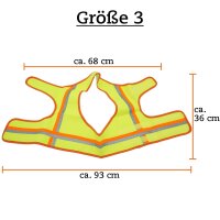 AKAH Reflektorweste für Hunde – Größe 3 für Stöber und kleine Vorstehhunde – Hals 48–60 cm – Brust 60–80 cm