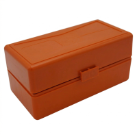 WPW Patronenbox für Kaliber 6 mm/6 mm PPC mit Klappdeckel – 50 Patronen Orange