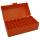 WPW Patronenbox für Kaliber 6 mm/6 mm PPC mit Klappdeckel – 50 Patronen Orange