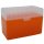 WPW Patronenbox für Kaliber .338 Lapua Magnum/.300 Win. Mag. mit Klappdeckel – 32 Patronen Orange-transparent
