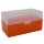 WPW Patronenbox für Kaliber Short Magnum mit Klappdeckel – 36 Patronen Orange-transparent